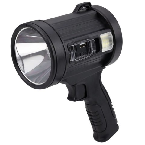 Latarka LED Szperacz Solarna 6 Trybów Powerbank Wymienne Filtry 23 cm LEAN