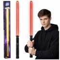 Miecz Laserowy Świetlny LED Z Dźwiękami Metalowa Rękojeść 75 cm LEAN Toys