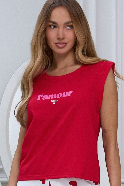 Piżama Damska Model Valentine 223590 Red/White - Pure Sin Pure Sin