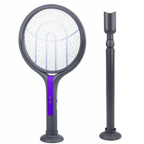 Rakieta Owadobójcza Elektryczna Teleskopowa 2w1 Lampa Na Muchy Komary LEAN