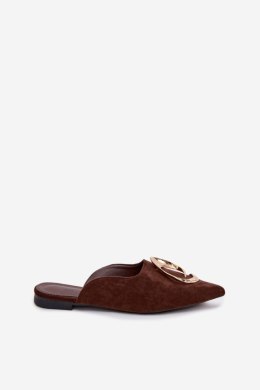 Sandał Klapki Model Galvella P-1490 Czekolada - Step in style Step in style