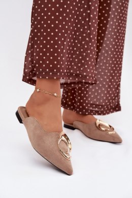Sandał Klapki Model Galvella P-1490 Dark Beige - Step in style Step in style
