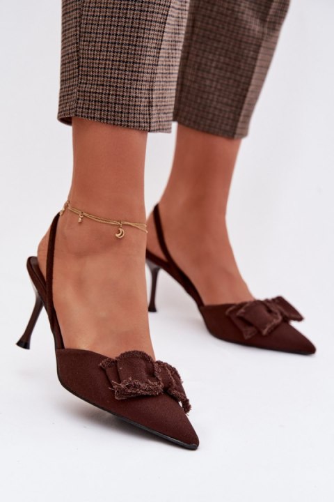 Sandały Model Hestia 100-479 Czekolada - Step in style Step in style