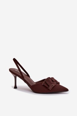 Sandały Model Hestia 100-479 Czekolada - Step in style Step in style