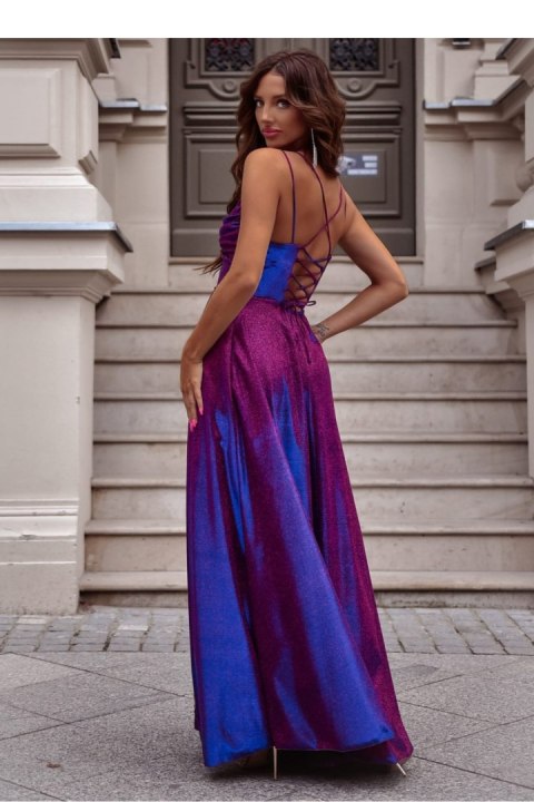 Sukienka Model Valeria Lux 001171. Multi Violet/Navy - With You With You