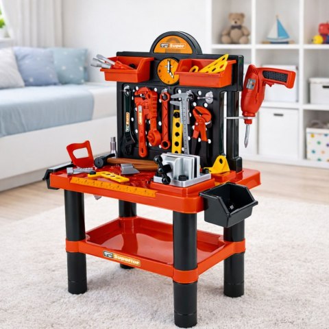 Warsztat Dla Dzieci Stolik Majsterkowicza Narzędzia Akcesoria 70 cm LEAN Toys