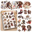 Zestaw Naklejki Z Pieskami Spaniel Papierowe Do Ozdabiania 50 szt. LEAN