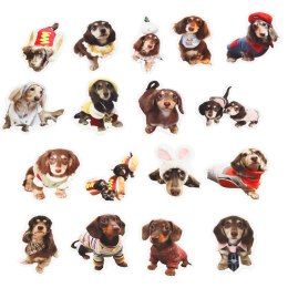 Zestaw Naklejki Z Pieskami Spaniel Papierowe Do Ozdabiania 50 szt. LEAN