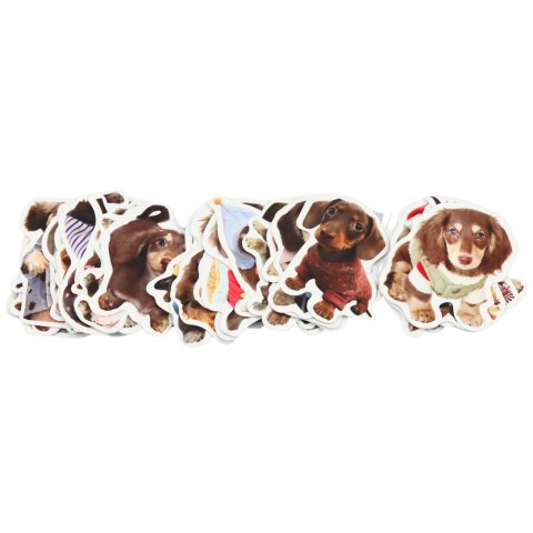 Zestaw Naklejki Z Pieskami Spaniel Papierowe Do Ozdabiania 50 szt. LEAN