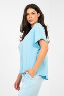 Bluzka Model RV-BZ-A1185.19 Light Blue - Rue Paris Rue Paris