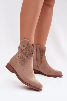 Botki Model S.Barski HY61-8025 Beige - Step in style Step in style