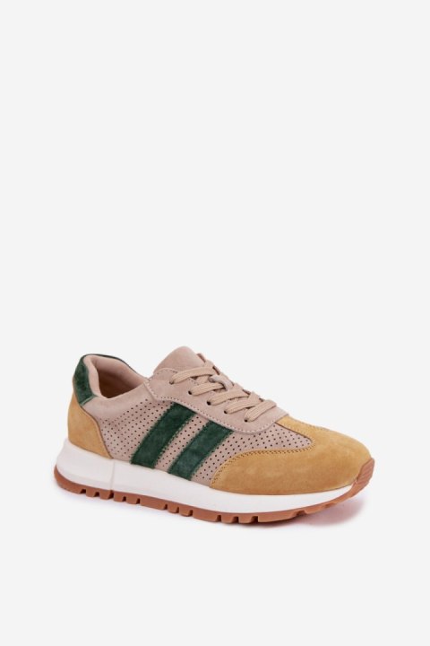 Buty Sportowe Model Marceline 26SP17-03 Beige/Yellow - Step in style Step in style