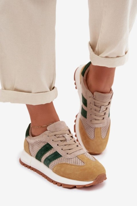 Buty Sportowe Model Marceline 26SP17-03 Beige/Yellow - Step in style Step in style