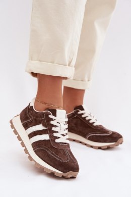 Buty Sportowe Model S.Barski LR61-7097 Czekolada - Step in style Step in style