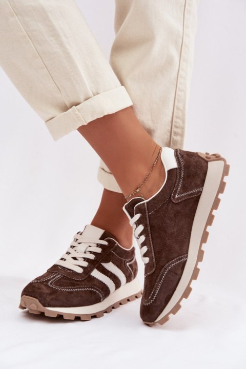 Buty Sportowe Model S.Barski LR61-7097 Czekolada - Step in style Step in style