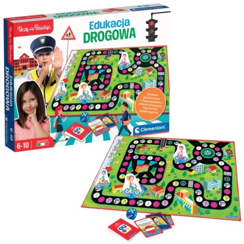 Gra edukacyjna Edukacja Drogowa Uczę się Bawiąc Język Polski Clementoni 50777 Clementoni