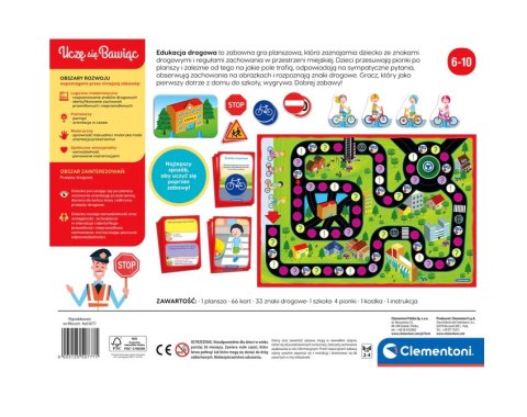 Gra edukacyjna Edukacja Drogowa Uczę się Bawiąc Język Polski Clementoni 50777 Clementoni