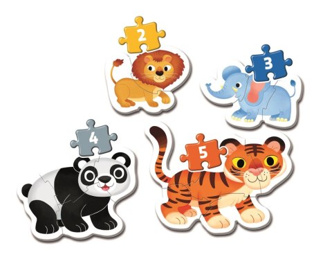 Moje Pierwsze Puzzle 2-3-4-5 DZIKIE ZWIERZĘTA Clementoni 20810 Clementoni