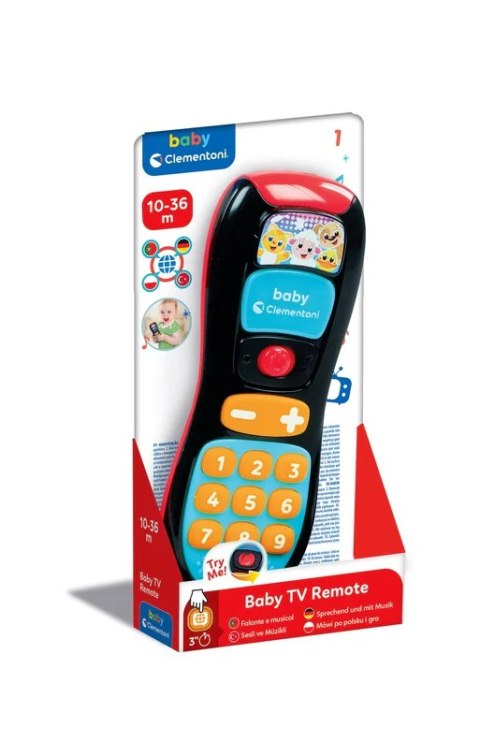 Mówiący Dziecięcy Pilot TV Język Polski Niemiecki Turecki Portugalski Clementoni 17518 Clementoni