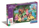 Puzzle 104 Super Color DISNEY KSIĘŻNICZKI Clementoni 25743 Clementoni