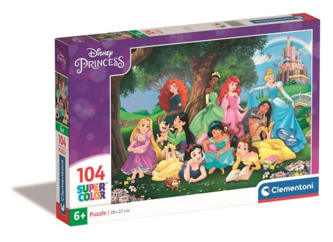 Puzzle 104 Super Color DISNEY KSIĘŻNICZKI Clementoni 25743 Clementoni