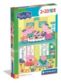 Puzzle 2x20 Super Color ŚWINKA PEPPA Clementoni 24831 Clementoni