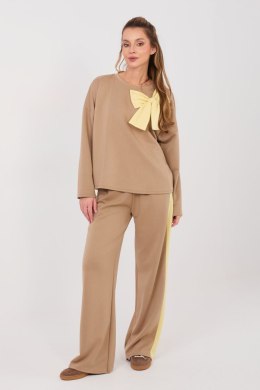 Spodnie Komplet Model IT-KMPL-22220.25 Dark Beige - Rue Paris Rue Paris