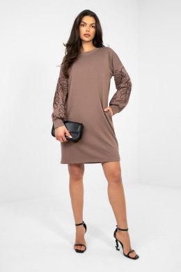 Sukienka Model RV-SK-A1064.09 Dark Beige - Rue Paris Rue Paris