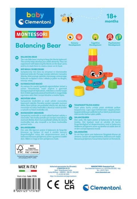 Waga Miś z Kubeczkami Clementoni 17576 Clementoni