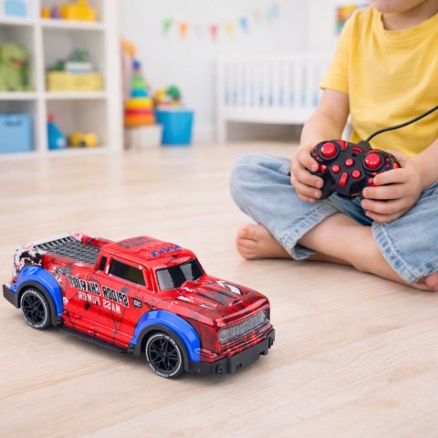 Auto Zdalnie Sterowane RC Terenowe Pająk Światła Czerwone LEAN Toys