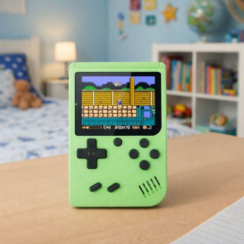 Gra Elektroniczna Konsola Retro 108w1 Ekran LCD Zielona LEAN Toys