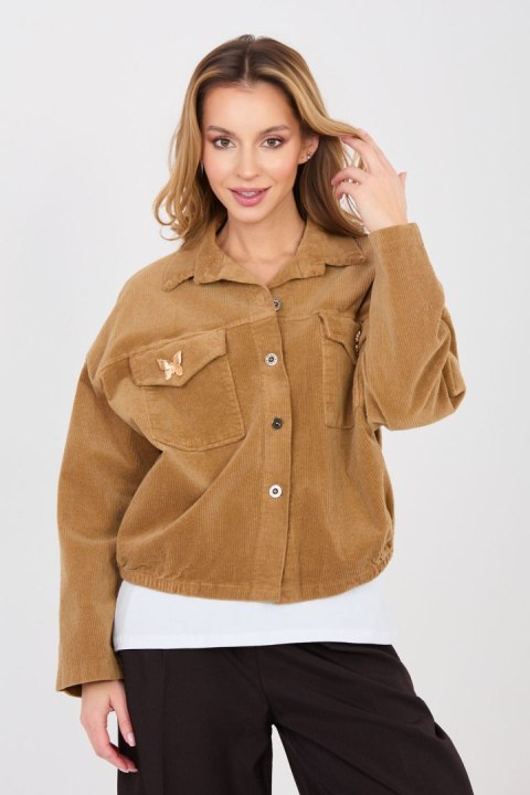 Kurtka Damska Model IT-KR-FL10163.10 Camel - Rue Paris Rue Paris