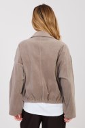 Kurtka Damska Model IT-KR-FL10163.46 Dark Beige - Rue Paris Rue Paris