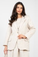 Marynarka Model IT-MA-21839.10 Light Beige - Rue Paris Rue Paris