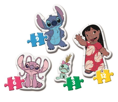 Moje Pierwsze Puzzle 3-6-9-12 STITCH Clementoni 20595 Clementoni