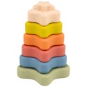 Piramidka Sensoryczna Gwiazdki Miękkie Klocki Układanka Kolorowa 6el. LEAN Toys