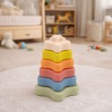 Piramidka Sensoryczna Gwiazdki Miękkie Klocki Układanka Kolorowa 6el. LEAN Toys