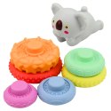 Piramidka Sensoryczna Z Koalą Wieża Edukacyjna Kolorowa 7 el. LEAN Toys