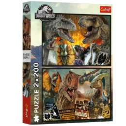 Puzzle - 2x200 - Prehistoryczny świat - Jurrasic World - Trefl 13316 Trefl Puzzle