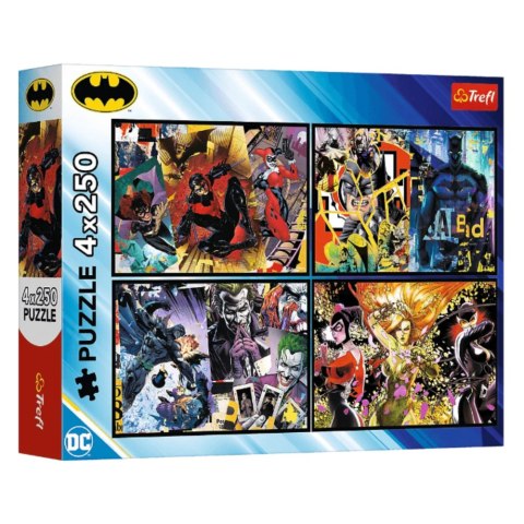 Puzzle - 4x250 - Batman w akcji - Trefl 13310 Trefl Puzzle