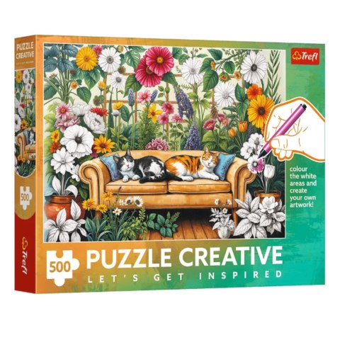 Puzzle - 500 - Creative - Kocia oranżeria - Trefl 37562 Trefl Puzzle