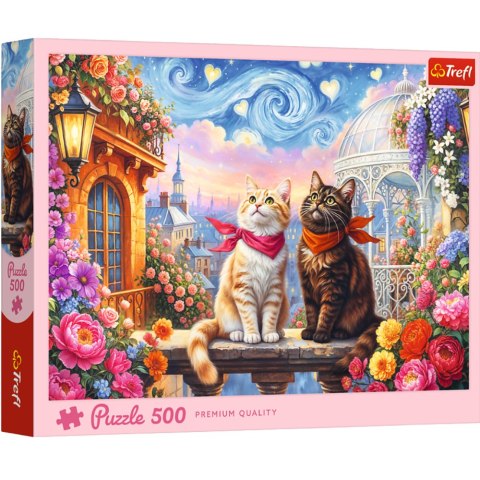Puzzle - 500 - Zakochane mruczki - Trefl 37553 Trefl Puzzle