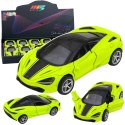 Samochód Sportowy Metalowy Napęd Światła Dźwięki Zielony 1:32 LEAN TOYS