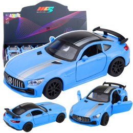 Samochód Sportowy Metalowy Otwierane Drzwi Światła Dźwięki Niebieski 1:32 LEAN TOYS