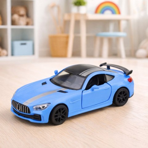 Samochód Sportowy Metalowy Otwierane Drzwi Światła Dźwięki Niebieski 1:32 LEAN TOYS