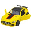 Samochód Sportowy Metalowy Otwierane Drzwi Światła Dźwięki Żółty 1:32 LEAN TOYS