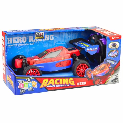 Samochód Wyścigówka Superbohatera Zdalnie Sterowana RC Czerwona Marka niezdefiniowana