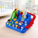 Samochodowy Tor Przeszkód Interaktywny Parking Edukacyjny 4 Auta Niebieski LEAN Toys