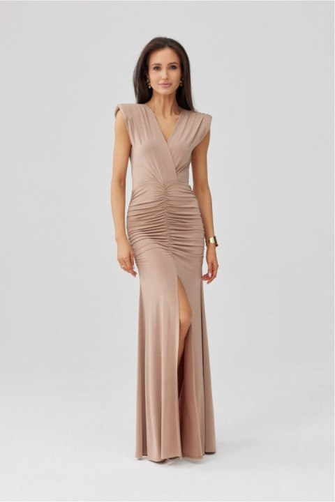 Sukienka Model Noelia CAP SUK0553 Cappuccino - Roco Fashion Roco Fashion