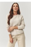 Sweter Damski Model C40 Light Beige - Makadamia Makadamia